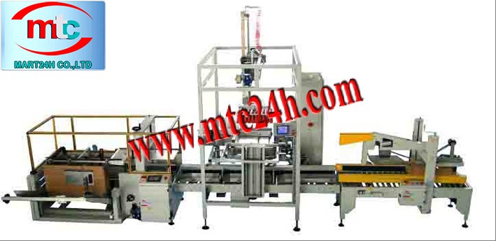 MÁY ĐẶT CHAI VÀ ĐÓNG THÙNG CARTON TỰ ĐỘNG